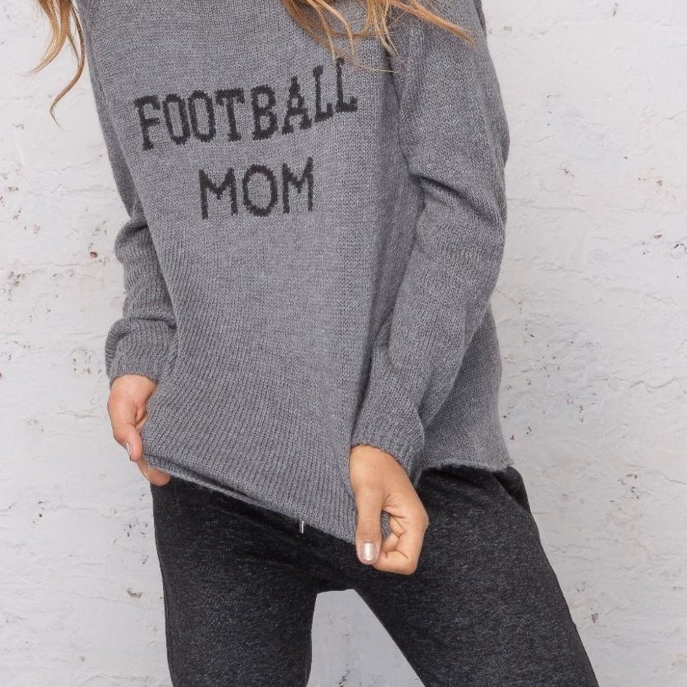 Football Mom Wooden Ships Sweater